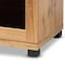 Baxton Studio Zentra Modern and Contemporary Oak Brown Finished Wood 2-Door Storage Cabinet with Glass Doors 189-11994-ZORO - alternate 4